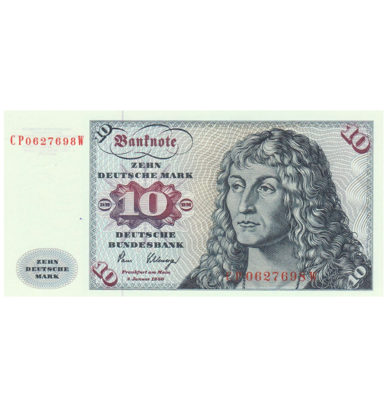 Alemania 10 Mark 1980 Pick 31d